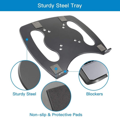 100x100mm Laptop VESA Mount Tray, Vented Notebook Tray,Laptop Holder Arm Mount Attachment,Laptop Tray Clamp for Monitor