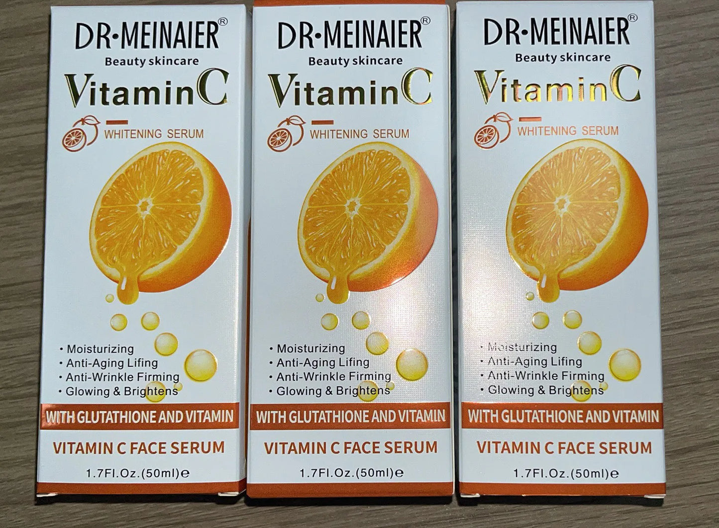 50ml*2pcs Vitamin C Face Serum, Brightens, Hydrates and Reduces Signs of Aging, with Vitamin C, Hyaluronic Acid for Glowing Skin