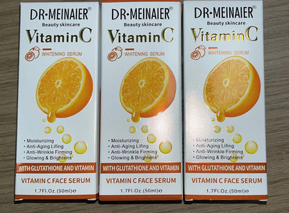 50ml*2pcs Vitamin C Face Serum, Brightens, Hydrates and Reduces Signs of Aging, with Vitamin C, Hyaluronic Acid for Glowing Skin