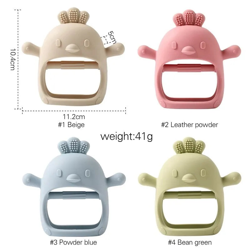 Baby Silicone Teethers Animal Food Grade Silicone Baby 0-12 Toys Silicone Teeth Grinding Stick Newborn Pacifier Accessories Toys