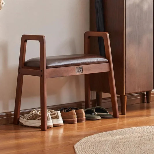 Bedroom Wooden Stool Storage Dressers Lazy Shoes Changing Side Table Entryway Bench Ergonomic Taburete Madera Nordic Furniture