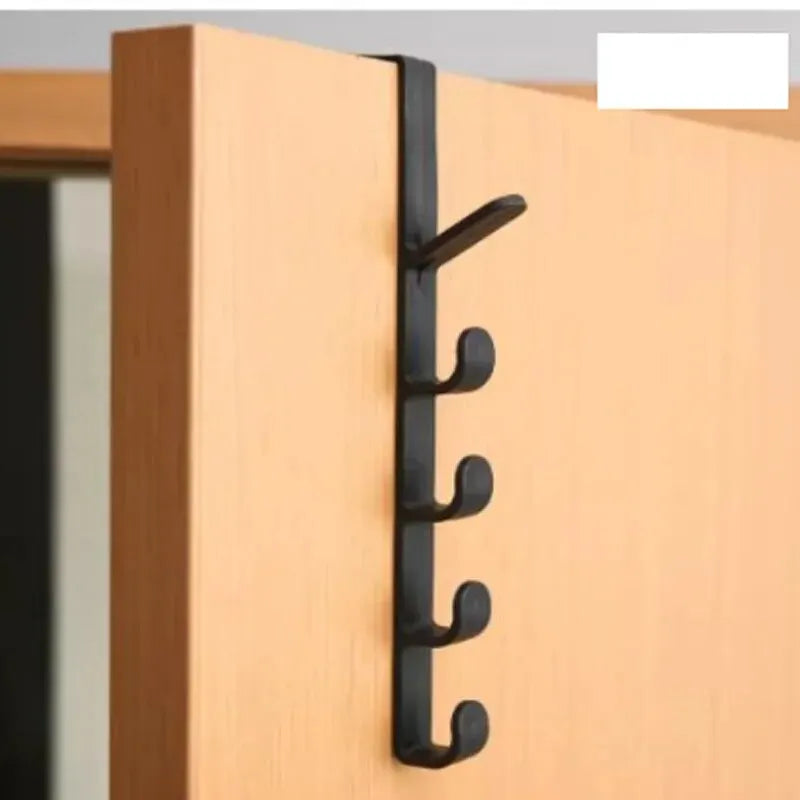 1pc Long Row Of Hooks Behind The Door, Bag Rack Ins Dormitory Storage Hanger, Wall-mounted Storage Rack, Hat Organizer
