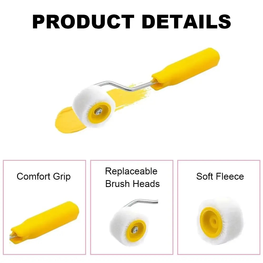 Plastic Mini Paint Rollers Wool Ergonomic Design Wool Roller Brush Durable Touch Up Trim Edge Trim Edge Brush Roller