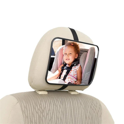 Adjustable Car Rear Seat View Mirror Cartoon Wide View Baby Safety Facing Seat Mirror Universal Shatterproof Car Kids Monitor