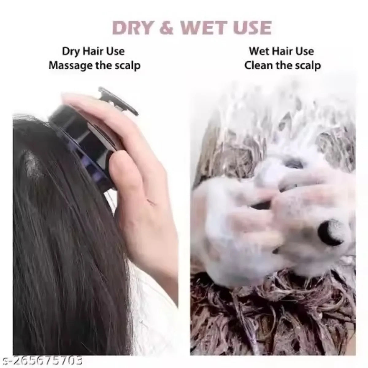 Head Cleansing and Massage Wet and Dry Scalp Massage Brush Soft Massage Cushioned Airbag Non-invasive Scalp Deep Conditioning