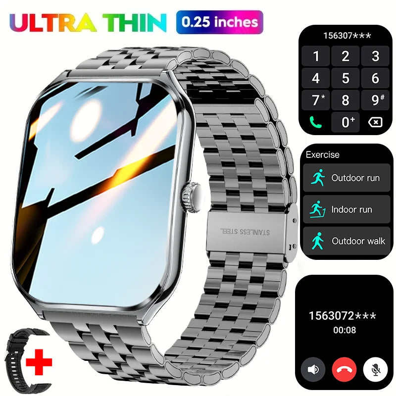 2025 A new smart watch, 1.96-inch sports watch, IP67 waterproof, 110+ sports mode, fitness activity tracker, ultra-thin watch.