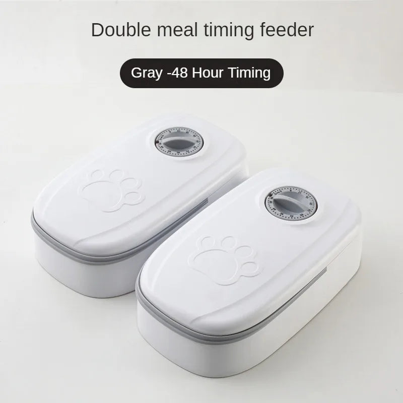 Pet Bowl Smart Timed Cat Feeder Quantitative Wet and Dry Food Single Meal Separation Home Use Automatic Feeding for Dogs & Cats