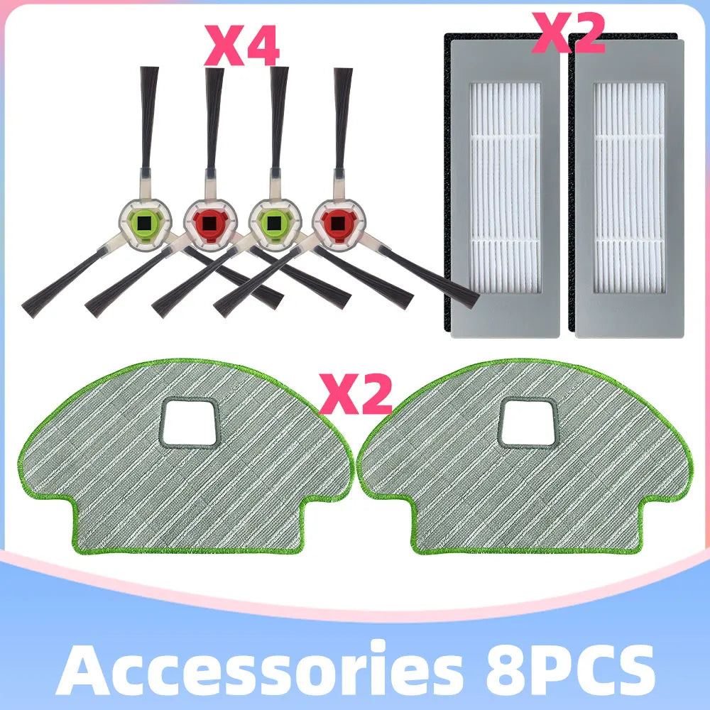 For iRobot Roomba Combo 111 / 113 R113840 Main Side Brush Hepa Filter Mop Cloths Replacement Part Robot Vacuums Accessory