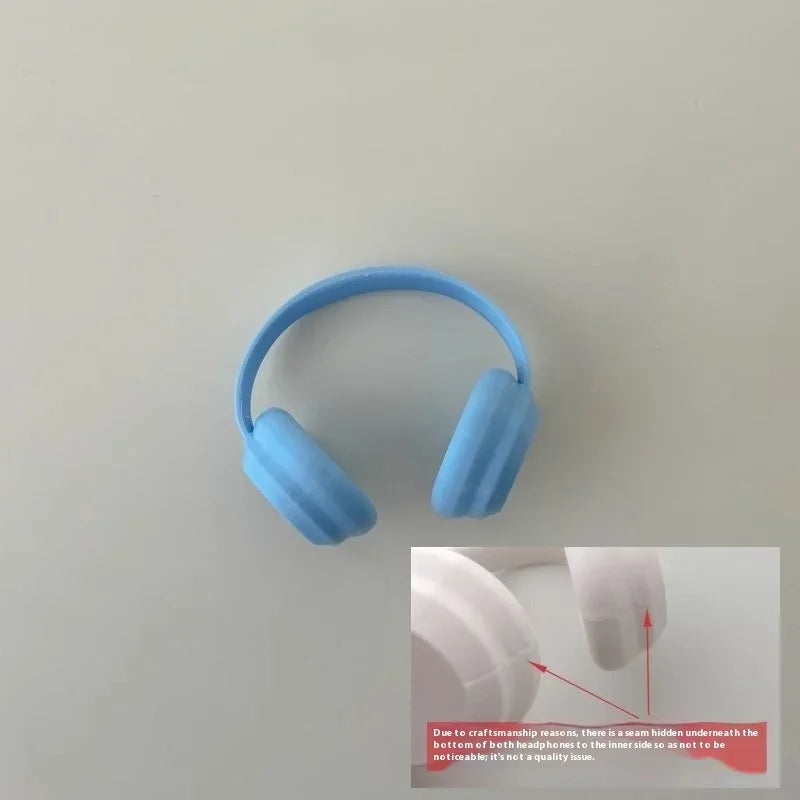 Labubu Headphone Cute Earphone for Labubu I II Mini Plush Doll Headset Decoration Fashion DIY Doll Accessories Gift