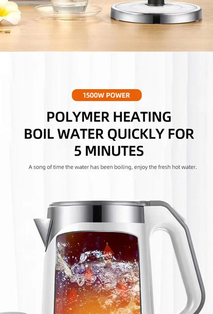 110V 220V Electric Kettle Household Stainless Steel Water Boiling Pot 2L Kettle Home Appliance