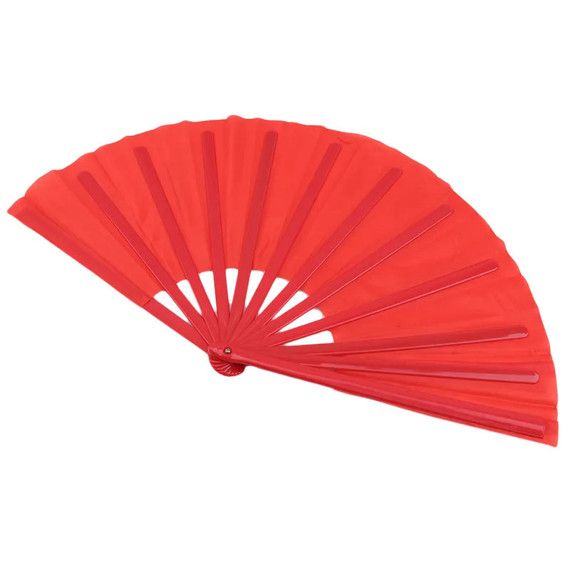 Large Kung Fu Sound Fan Plastic Bone Martial Arts Performance Elegant Hand Folding Stage Fan Opera Magic Props Summer Cool Fans