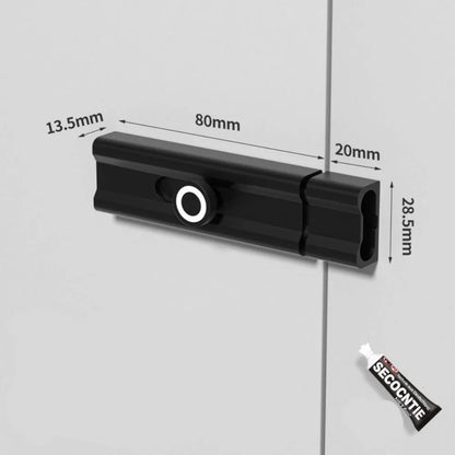 Durable Anti-theft Luminous Door Buckle Aluminum Alloy No Punching Sliding Door Bolt Security Door Catch Furniture Hardware