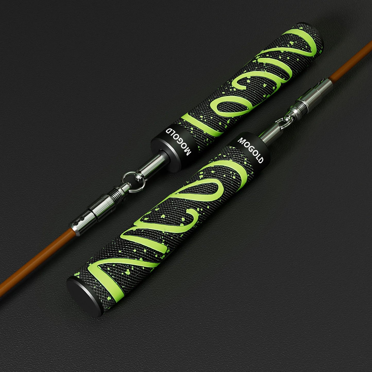 MOGOLD Ergonomic Jump Rope | Non-Slip Handle + Interchangeable Ropes | Pro-Training Essential