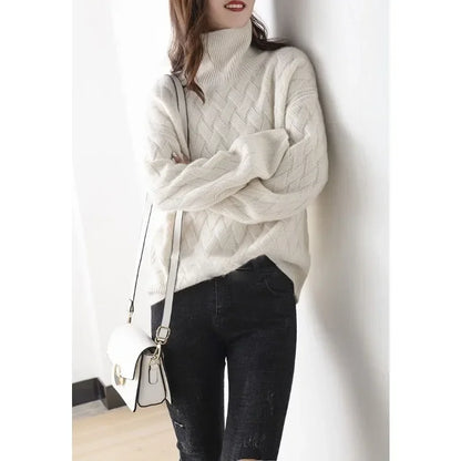 Oversize Thick Sweater S- XLWomen Loose Sweater Winter Casual Chic Cashmere Pullovers Pullover Female Long Sleeve