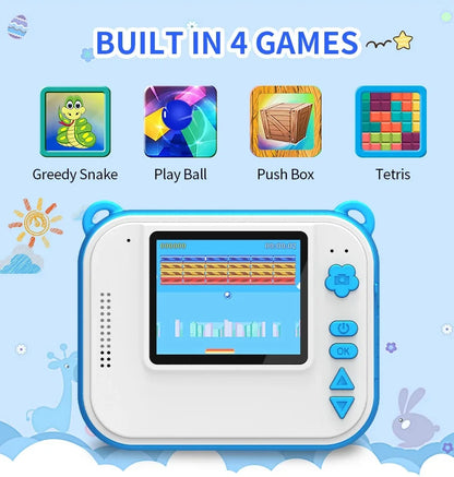 Children's Camera With Print Kids Instant Print Camera Digital Photo Camera Girl's Child Camera Video Boy's Birthday Gift
