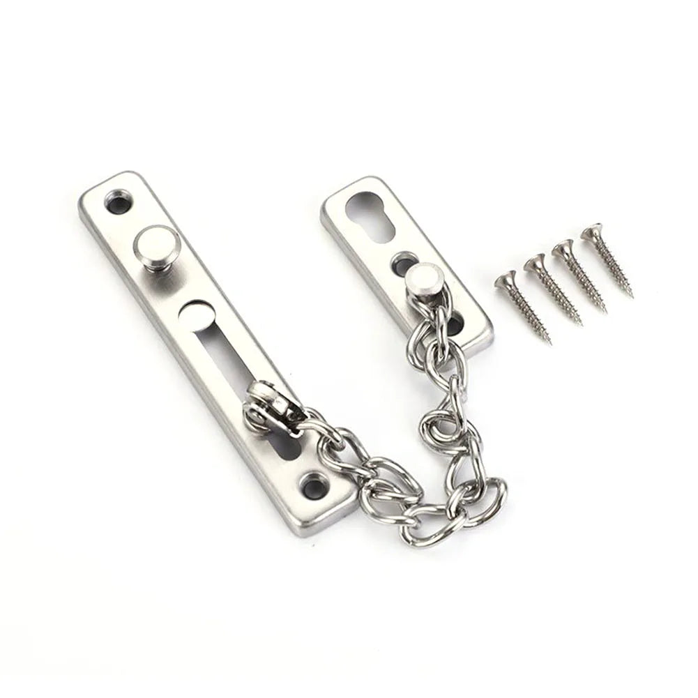 Door Chain with Lock Door Lock Bolt Chain Kids Safety Security Home Latch Buckle Guard Lock Anti-Theft Hotel Hardware Accessorie