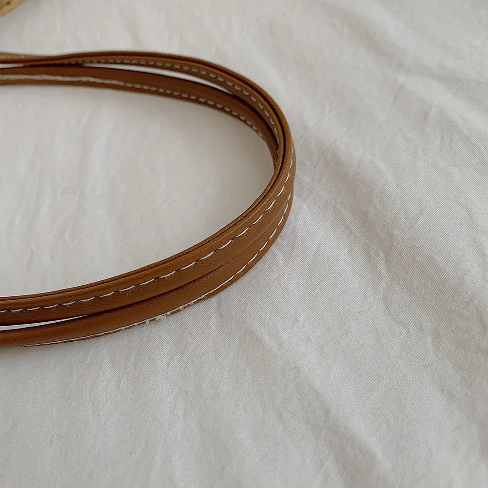 Women Woven Tote Bag Simple Woven Handbag Large Capacity Stylish Weaving Bag Tote Clutch Bags Chic Hobo Bag for Party Vacation