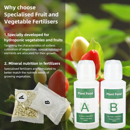 3 Set Hydroponic Plant Food Plant Growing Hydroponic Nutrients Indoor Plant Food for Vegetables Fruit Indoor Plant Food