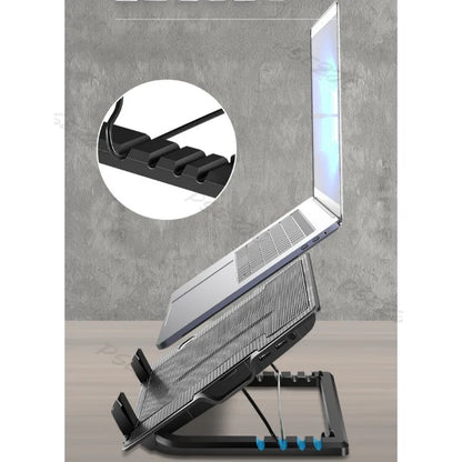 Laptop Cooling Base Is Suitable for 10 Inch/17 Inch Notebook Coolers with Adjustable Lifting and Strong Wind Power