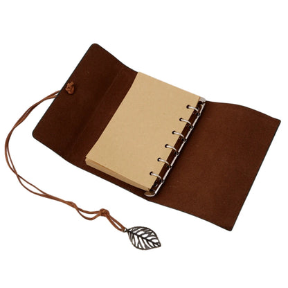 1PC Retro Leaf Notebook School Office Stationery Diary Notepad Literature PU Leather Note Book Traveler Journal Planners Gifts