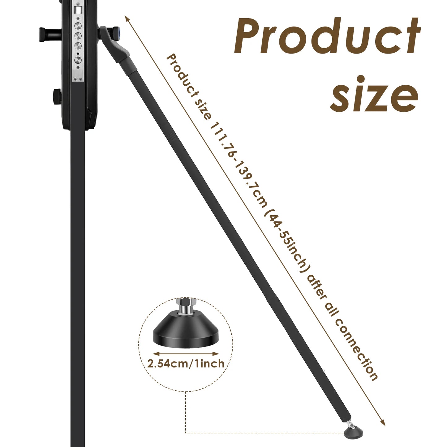 Door Security Bar 44-55 Inch Adjustable Door Security Bar Home Security Door Stopper Door Security 3 In 1 Door Jammer Security