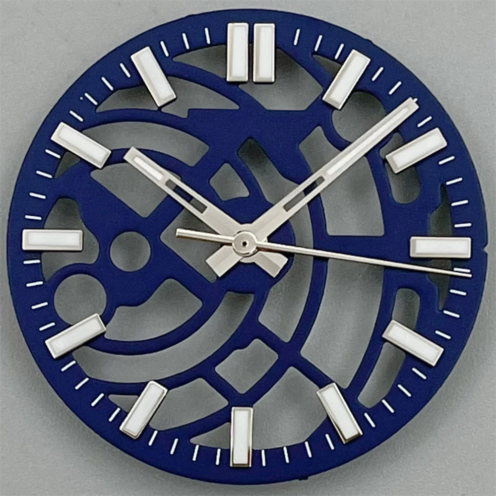 NH70 NH72 29mm black white green blue Hollowing Out Watch Dial and Hand Set green luminous Fit  NH70 NH72  Movt