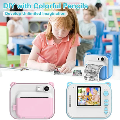 Children's Camera With Print Kids Instant Print Camera Digital Photo Camera Girl's Child Camera Video Boy's Birthday Gift