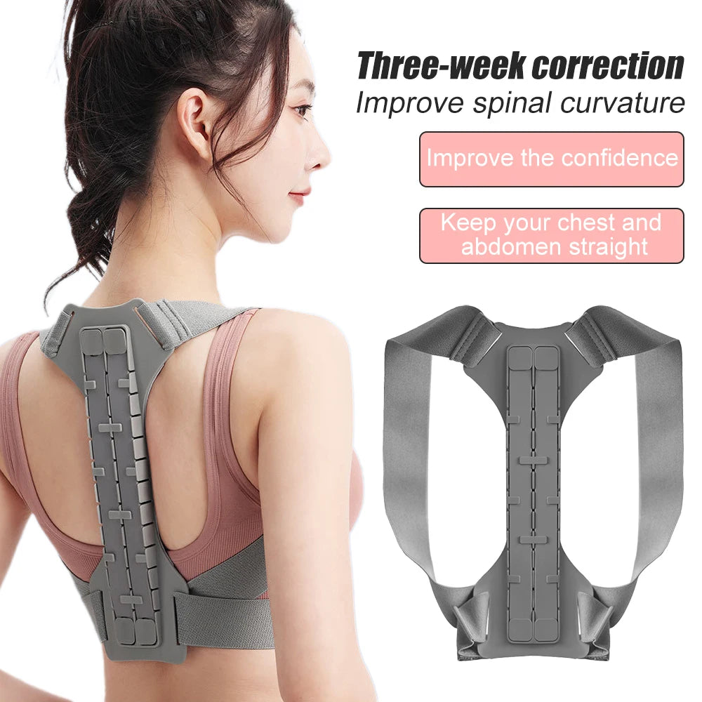Posture Corrector Easy Wearing Concealed Back Brace with Adjustable Belt, Breathable Back Straightener for Improving Hunchback