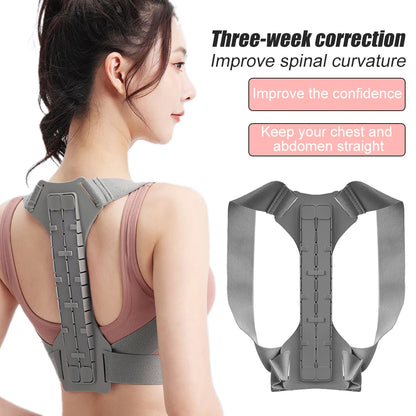 Posture Corrector Easy Wearing Concealed Back Brace with Adjustable Belt, Breathable Back Straightener for Improving Hunchback