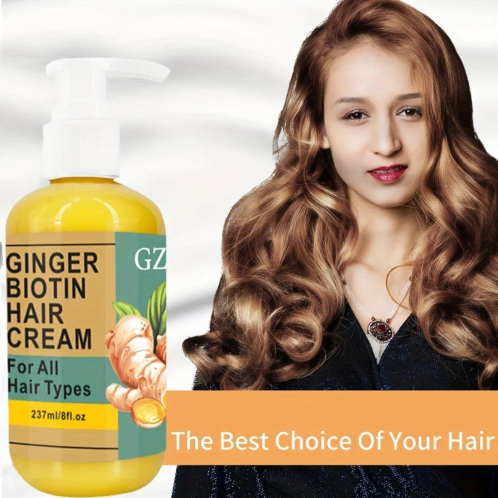 GZE GINGER BIOTIN HAIR CREAM Hair Mask Moisturizing For Damaged Hair Strengthen Hair