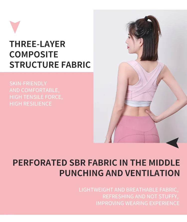 Posture Corrector Adjustable Upper Back Brace Breathable Back Support Straightener for Neck Shoulder Clavicle Lumbar Pain Relief