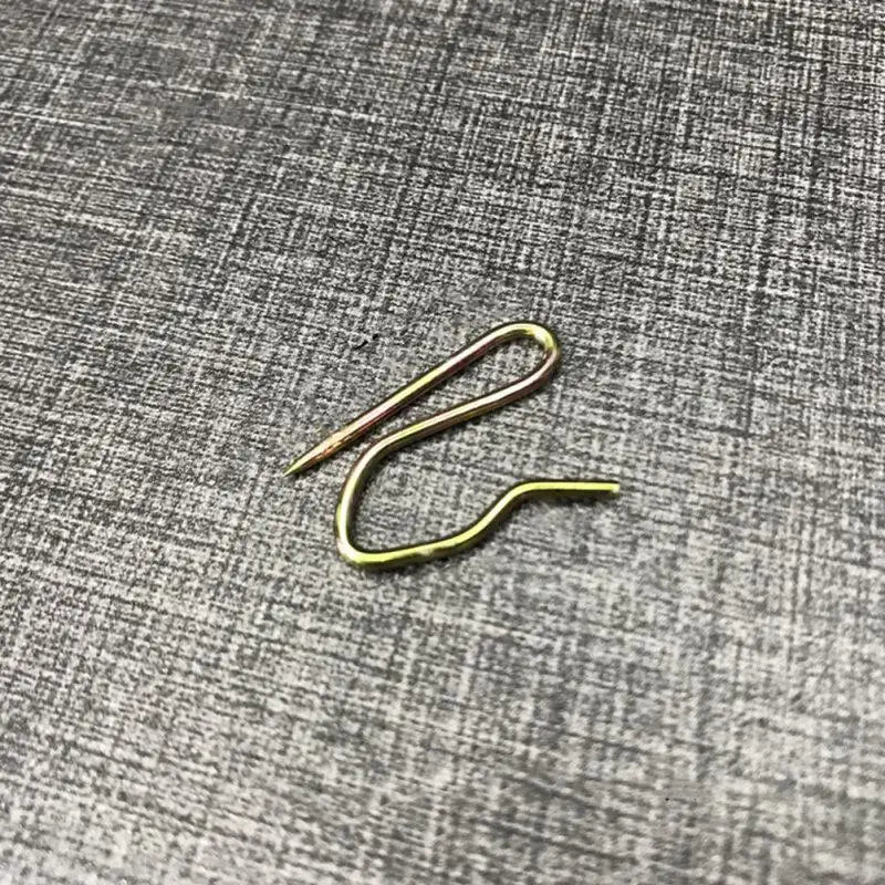 50pcs Metal Curtain Hooks for Drapes- Shaped Drapery Hook for Window Curtain Door Curtain Shower Curtain Golden