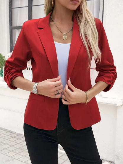 New Office Lady Suits Jacket Tops Formal Women's Seven Quarter Sleeved Suit Coats Casual Black Workwear Blazer Femme Clothing