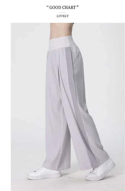 Yoga Pants Women's Loose Running Casual Pants Spring Summer Breathable Wide Leg Flare Outer Wear Sweatpants