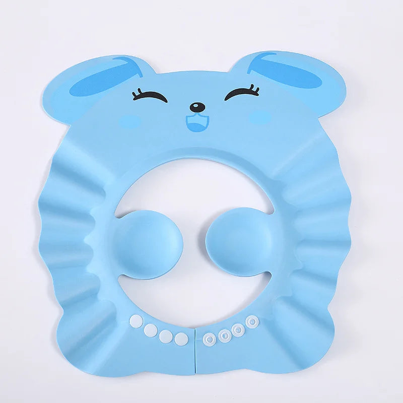 Cute Animal Shower Cap Safety Eye Protection Ear Protection Lightweight Cute Cartoon Baby Bath Protective Cap Shampoo Bath Care