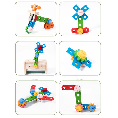 Kids Tool Bench Wooden Set Toys Montessori Toys Workbench Construction Toys Educational   Toys Christmas Birthday Gifts boys