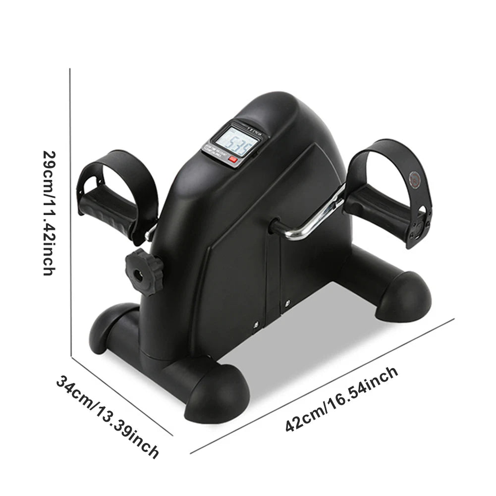 Mini Exercise Bike Peddler Exercise Bike Portable Foot Pedal Exercise Machine Adjustable Under Desk Bike LED Display for Seniors