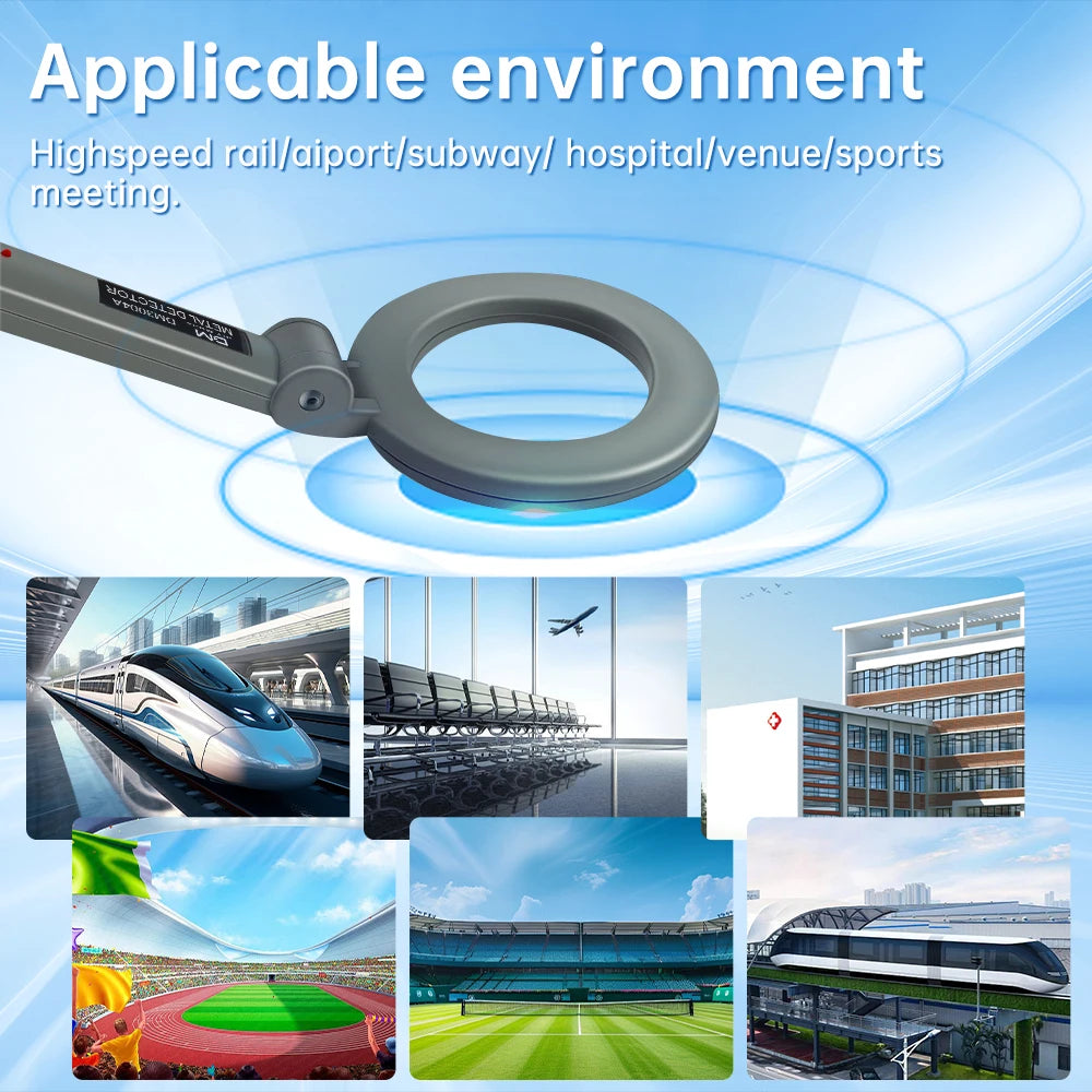 Handheld Metal Detector Collapsible Portable Metal Detector Waterproof High Sensitivity Metal Detectors Buzzer Alarm