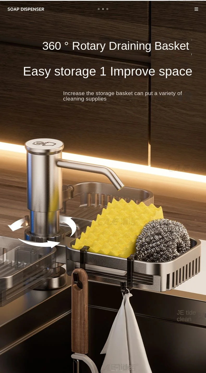 Kitchen sink soap dispenser sink detergent press household washing basin soap extension tube detergent pressurizer