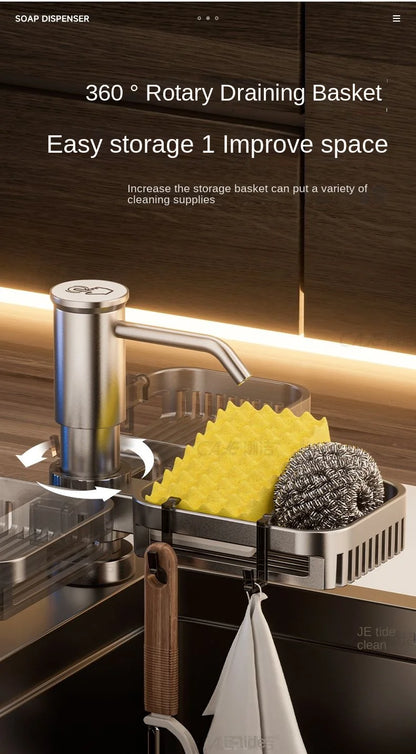 Kitchen sink soap dispenser sink detergent press household washing basin soap extension tube detergent pressurizer