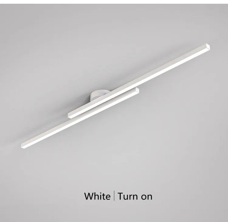 Long Aluminium LED Ceiling Light Modern Creative Design Ceiling Lamp Indoor Lighting Fixture Hallway Balcony Aisle Office Lustre