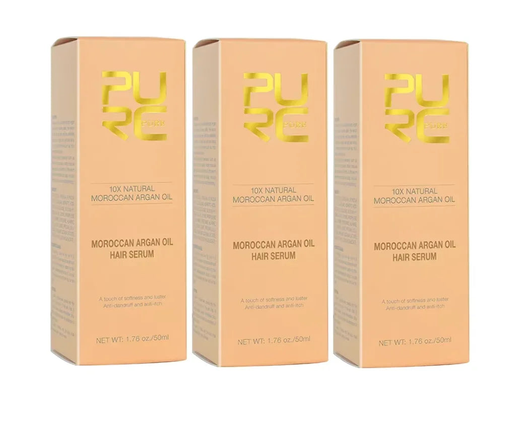 PURC Hair Serum Smoothing Soften Repair Frizz Damaged Hair Anti-Dandruff Scalp Treatment Products Hair Care Morocco Argan Oil