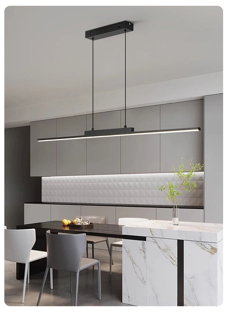 Dining hanging Chandelier  Modern Strip Pendant  Light For Kitchen Office Bedroom Hang Light Home Décor Lighting Fixtures