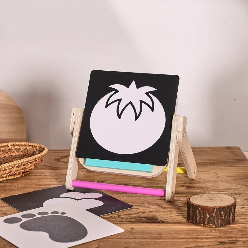 Black and White Newborn Mirror Toys Baby Tummy Time for Babies Montessori Development Crawl High Contrast Activity Sensory Toy