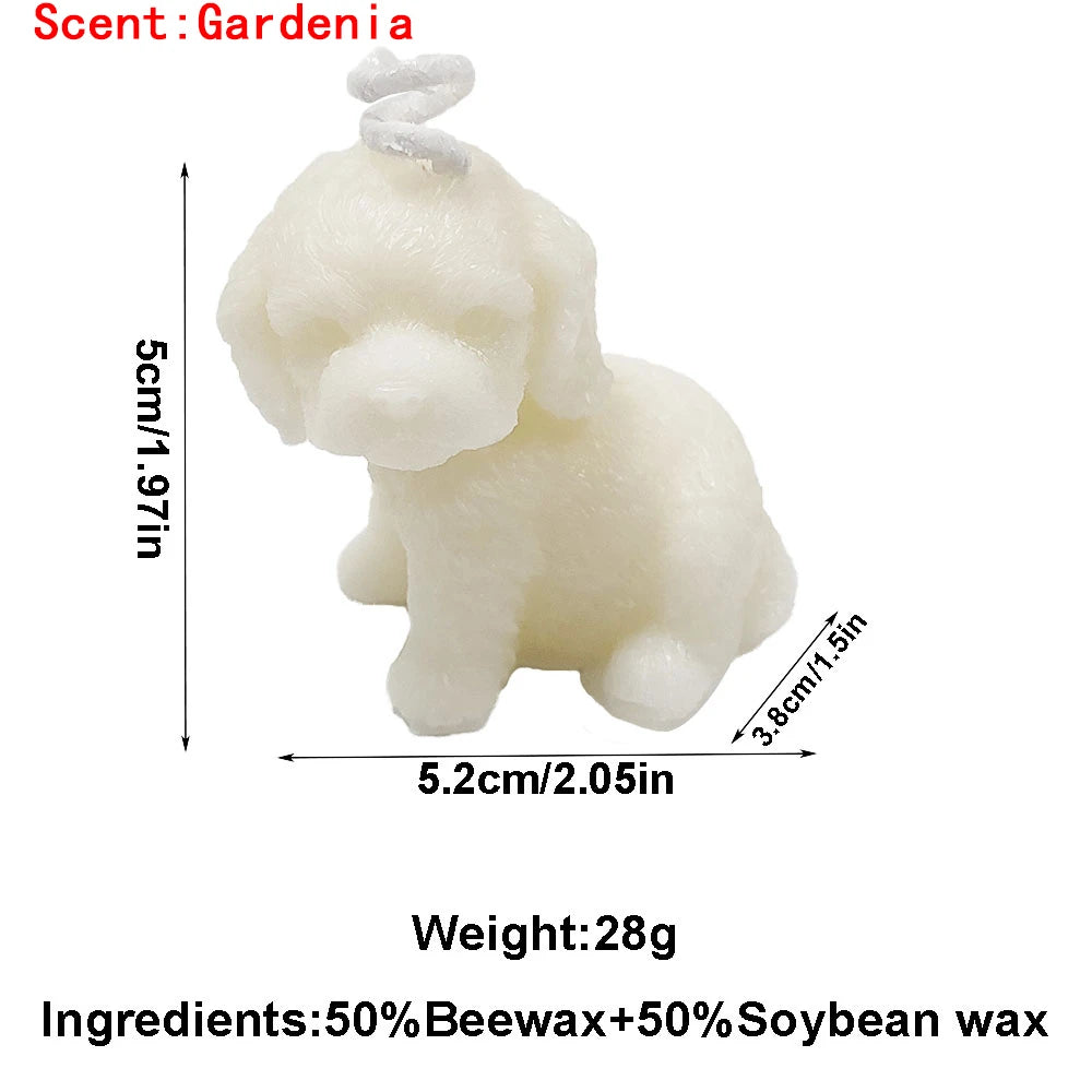 Cute Puppy Shaped Bean Wax Scented Candles Home Decor Festive Atmosphere Candles Small Gifts Indoor Decorations
