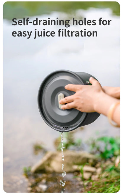 Naturehike Camping Pot Set Aluminum Alloy Cookware Pot Set Portable Outdoor Picnic Tableware Camping Cookware Kit CNK2450CF010