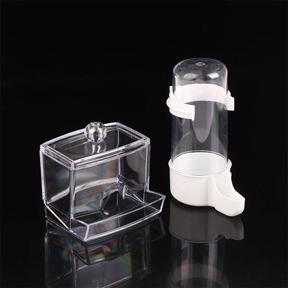 Rutin Chicken Automatic Food Feeder Large Capacity Anti-overturning Food Box Poultry Feeding Supplies Clear Food Dispenser