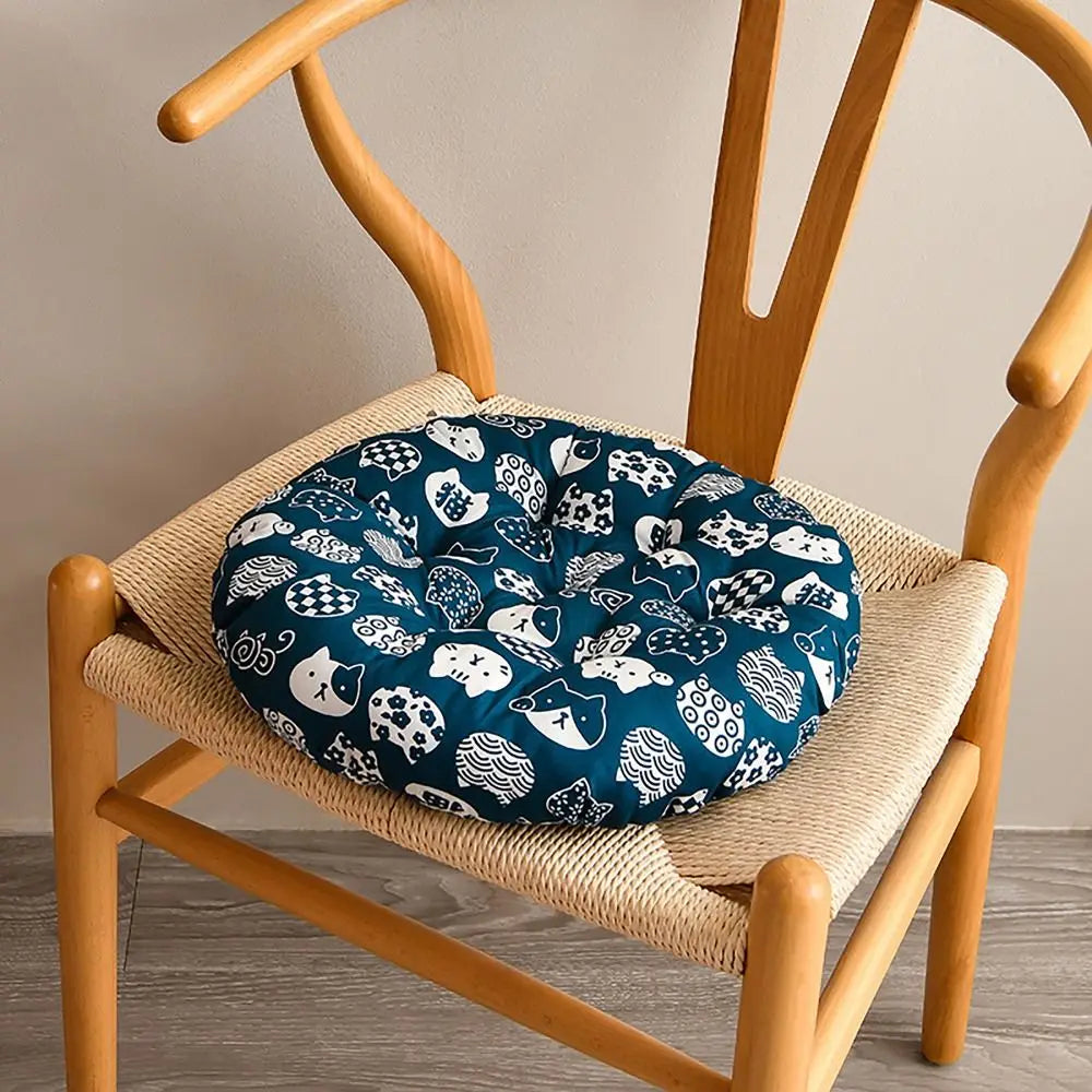 40*40cm Thicken Dining Chair Cushion Warm 10styles Student Seat Cushion Non-slip Round Cushion Student Office Home