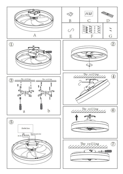Smart Ceiling Fans With Light Slim Build Dimmable 6-speed Adjustment 50cm Electric Fan Silent Deco For Bedroom Study Dining Room