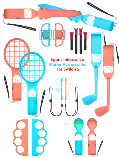 Sports Interactive Game Accessories For Switch 2, Boxing, Tennis, Golf, Fencing Gear for NS 2 Game Console, Gift For Gamers
